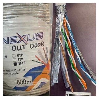کابل شبکه CAT-6-U-SFTP برند NEXUS فضای بیرونی OUT DOOR با تست